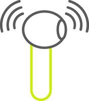 Earbud Line Two Color Icon vector