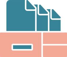 Files Glyph Two Color Icon vector