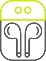 Earbuds Line Two Color Icon vector