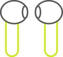 Earbuds Line Two Color Icon vector