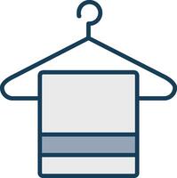 Hanger Line Filled Grey Icon vector