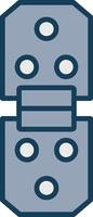Hinge Line Filled Grey Icon vector