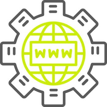 icono de línea de internet de dos colores vector