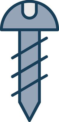 Screw Line Filled Grey Icon