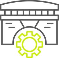 Bridge Line Two Color Icon vector