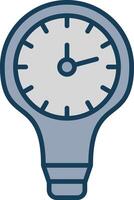 Light Speed Travel Line Filled Grey Icon vector