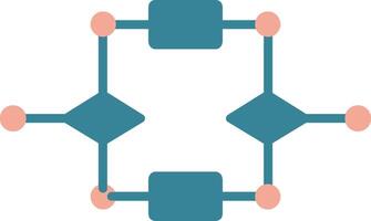 Algorithm Glyph Two Color Icon vector