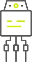 Transistor Line Two Color Icon vector