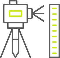 Laser Level Line Two Color Icon vector