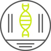 Dna Strand Line Two Color Icon vector