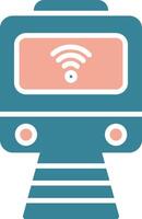 Train Glyph Two Color Icon vector