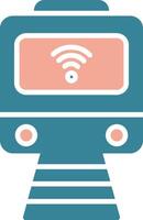 Train Glyph Two Color Icon vector