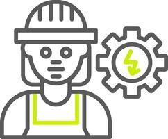 Electrical Engineer Line Two Color Icon vector