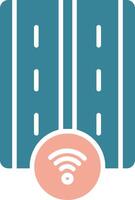 Motorway Glyph Two Color Icon vector