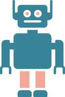 Robot Glyph Two Color Icon vector