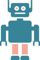 Robot Glyph Two Color Icon vector