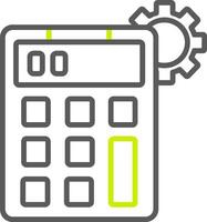 Calculator Line Two Color Icon vector