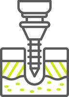 Drilling Line Two Color Icon vector