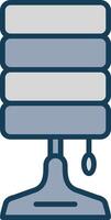 Lamp Line Filled Grey Icon vector