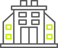 Building Line Two Color Icon vector