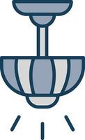 Lamp Line Filled Grey Icon vector