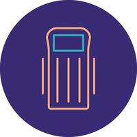 Float Line Two Color Circle Icon vector