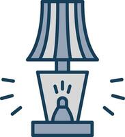 Lamp Line Filled Grey Icon vector