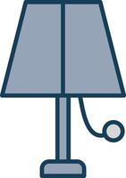 Lamp Line Filled Grey Icon vector