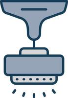 Lamp Line Filled Grey Icon vector