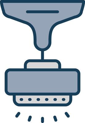 Lamp Line Filled Grey Icon