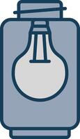 Lamp Line Filled Grey Icon vector