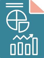 Analytics Glyph Two Color Icon vector