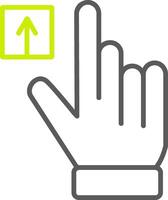 Hand Tap Line Two Color Icon vector