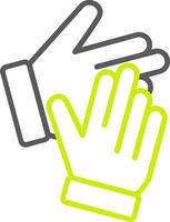 Clapping Line Two Color Icon vector