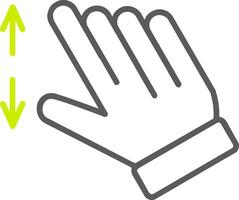 Two Fingers Zoom Line Two Color Icon vector