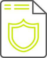 Document Line Two Color Icon vector