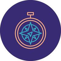 East Line Two Color Circle Icon vector