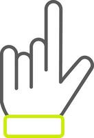 Pointing Hand Line Two Color Icon vector