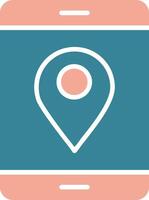 Location Glyph Two Color Icon vector