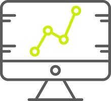 Stats Line Two Color Icon vector