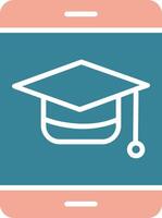 Graduation Glyph Two Color Icon vector