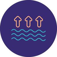 Arrows Line Two Color Circle Icon vector