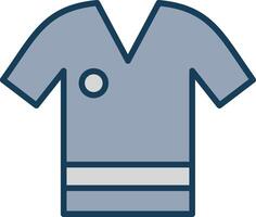 Shirt Line Filled Grey Icon vector