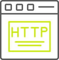 Http Line Two Color Icon vector