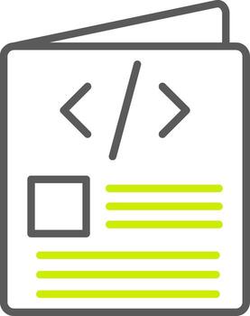 Script Line Two Color Icon vector