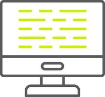 Computer Line Two Color Icon vector