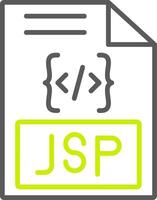 Jsp Line Two Color Icon vector