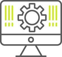 Monitor Line Two Color Icon vector