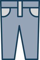 pantalones línea lleno gris icono vector