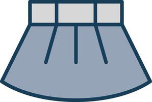 Skirt Line Filled Grey Icon vector